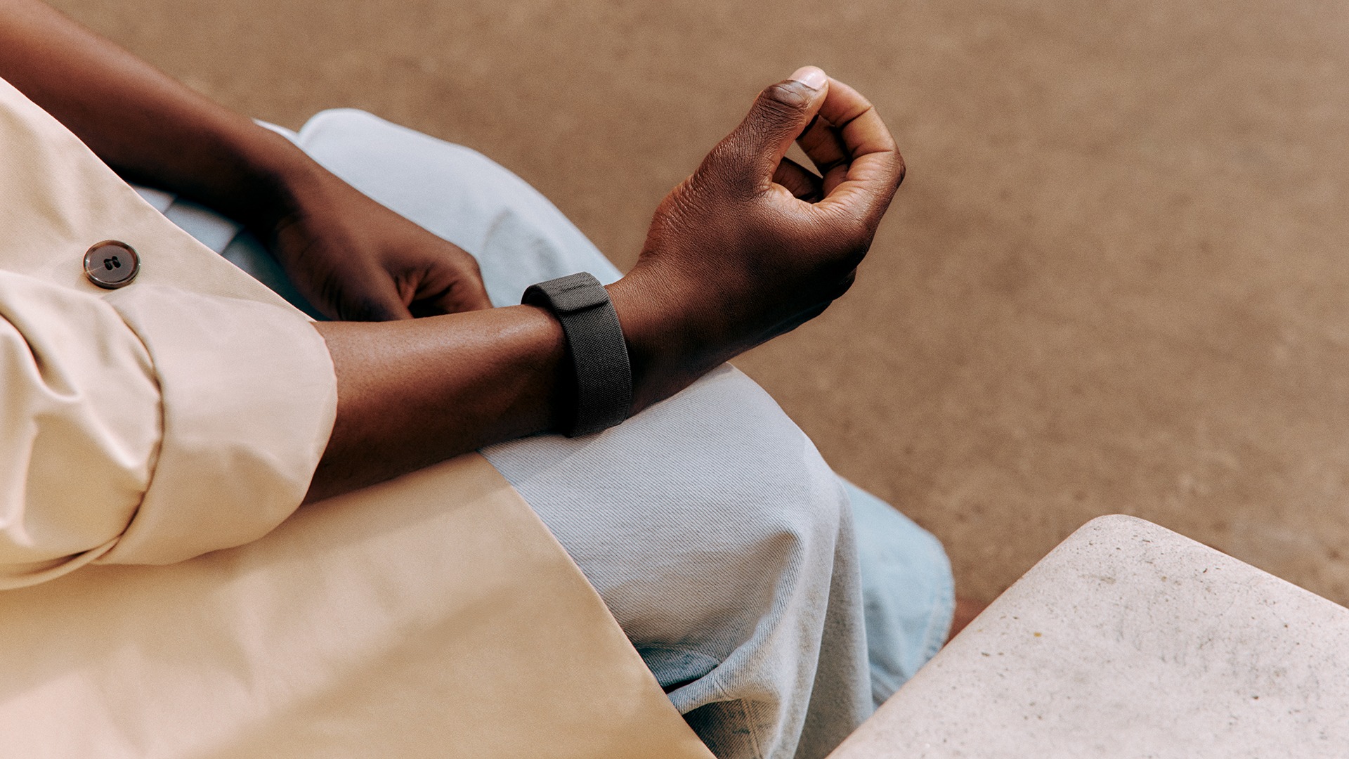 Meta Ray-Ban Display — Wrist detail outdoors